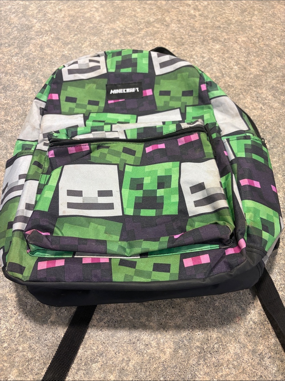 Minecraft Pixel Pattern Backpack in Green